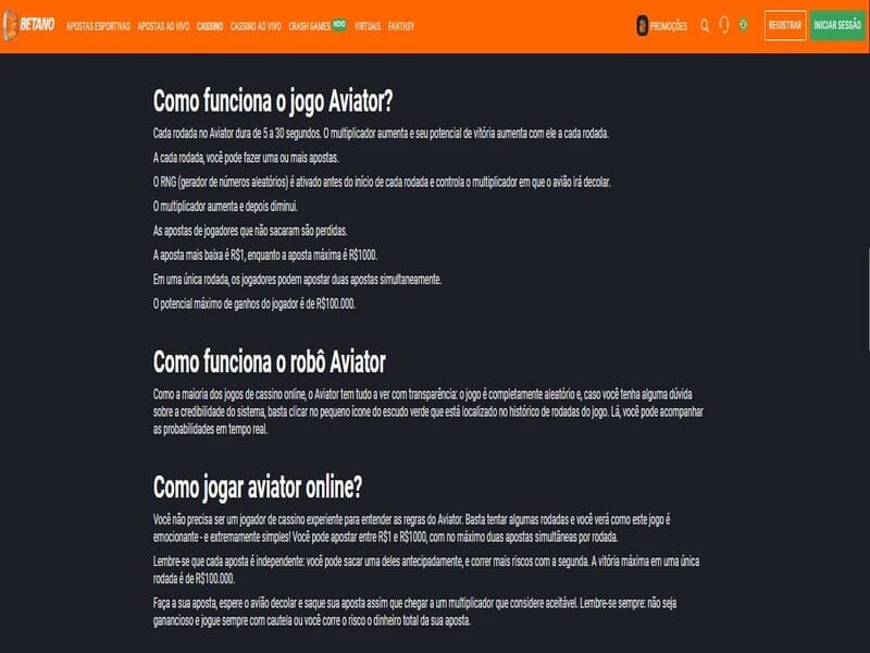 Resumen del juego Betano Aviator y dónde jugar