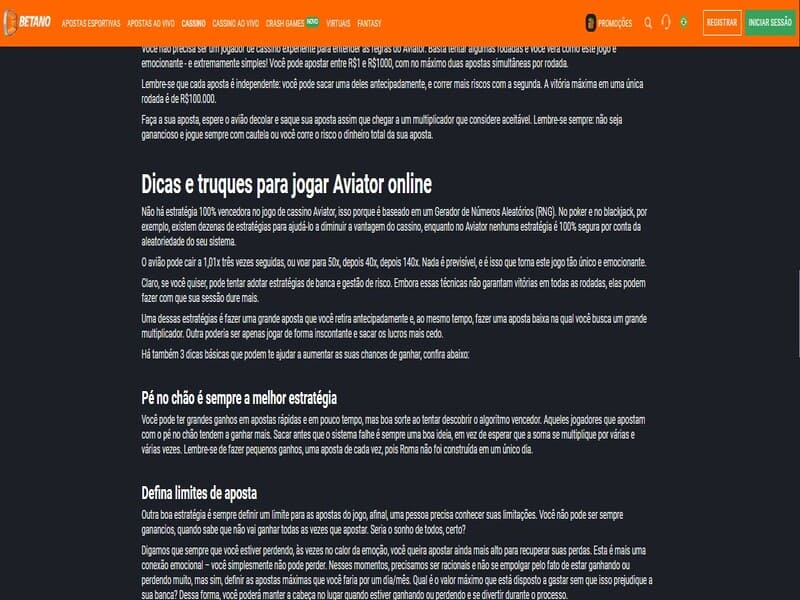 Mejores estrategias para jugar a Betano Aviator