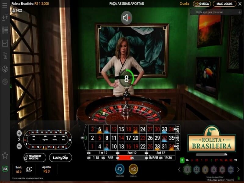 Juega a la ruleta clásica en vivo, pero al estilo brasileño